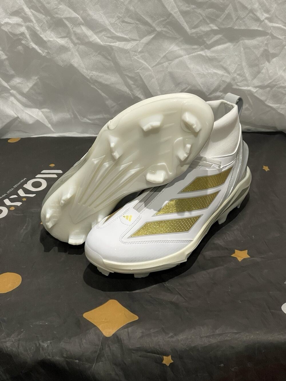 New Men’s 11 Adidas Adizero Impact+ 2.0 TPU Baseball Cleats White - JH6719